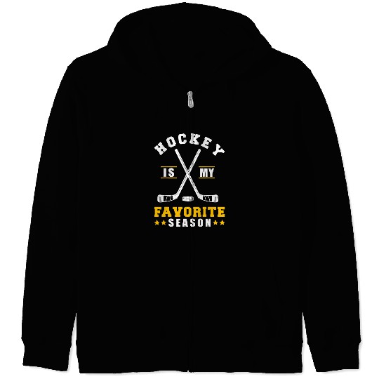 Sport Hockey Is My Favorite Season Player Team Zip Hoodies