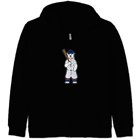 Sport Baseball Polar Bear Pete Zip Hoodies