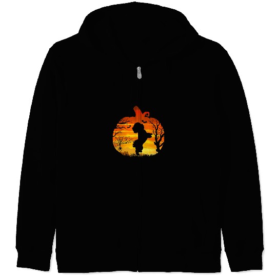 Bichon Pet Frise Halloween Costume Pumpkin Bichon Frise Zip Hoodies
