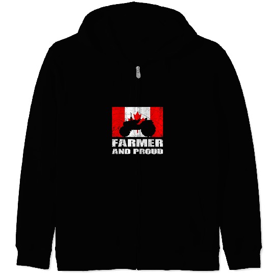 Farmer and proud Canadian Farmer Zip Hoodies