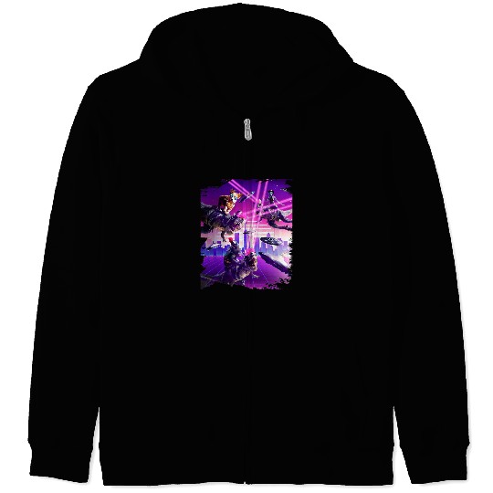 Corgi Pet Dinosaur Dino Dino Space Shark Lizard Corgi Alien On Laser Dinosaur Zip Hoodies