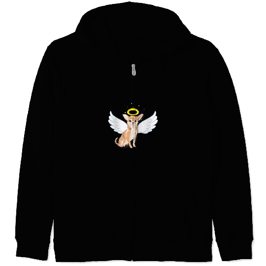 Chihuahua Pet Puppy Sweet Angel Wings 12 Zip Hoodies