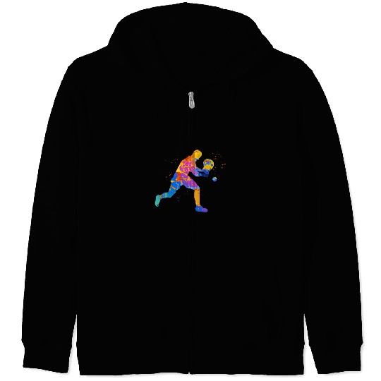 Sport Padel Tennis Player Sport Padel Graphic Zip Hoodies