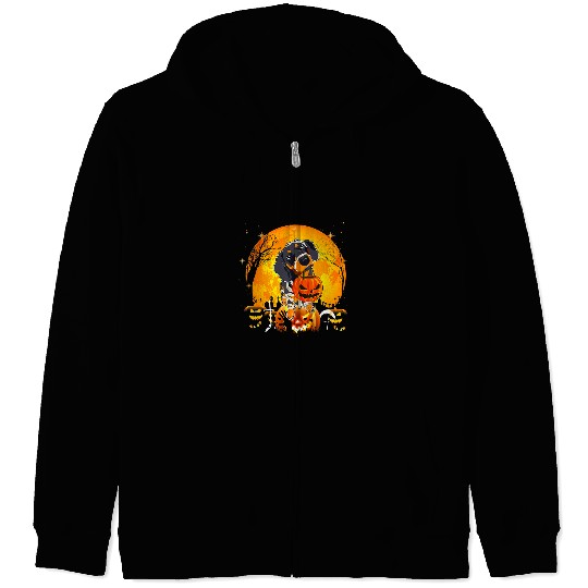 Dachshund Pet Halloweens for Boys Kids Mummy Pumpkin 436 Zip Hoodies