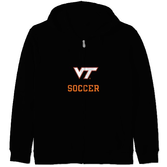 Sport Soccer Virginia Tech Hokies Soccer Icon Officially Licensed Zip Hoodies