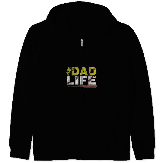 Sport Baseball Funny Dad Life Softball Baseball Daddy Sports Fathers Day Zip Hoodies