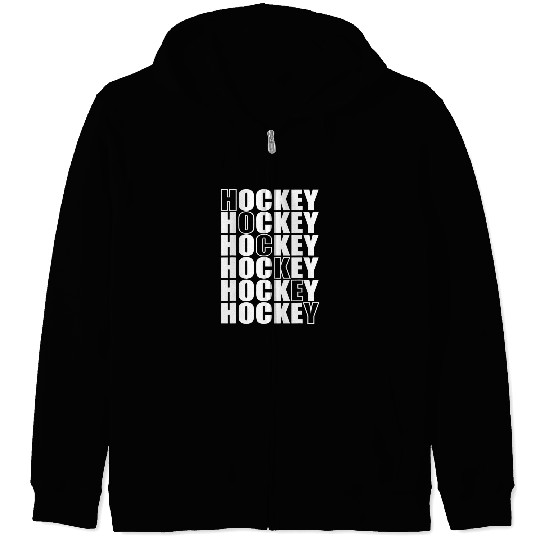 Sport Hockey design for hobby or professional ice hockey players Zip Hoodies