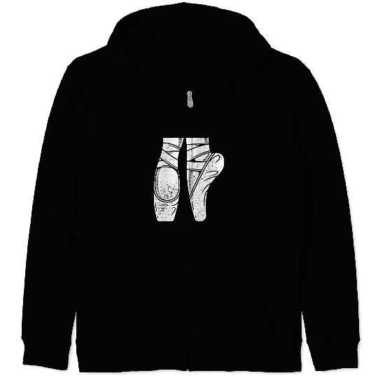 Ballet Shoes I Dance Dancer Ballerina Zip Hoodies