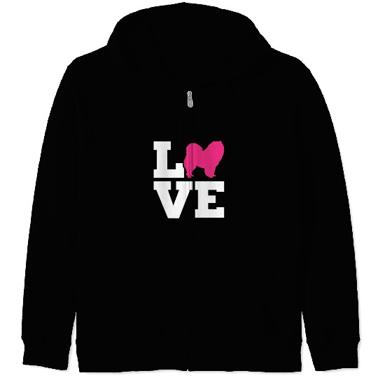 Chow Chow Pet Love Zip Hoodies
