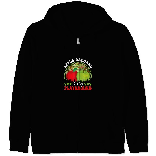 Apple Orchard Fruit Picking Harvest Season Apple Picking Zip Hoodies