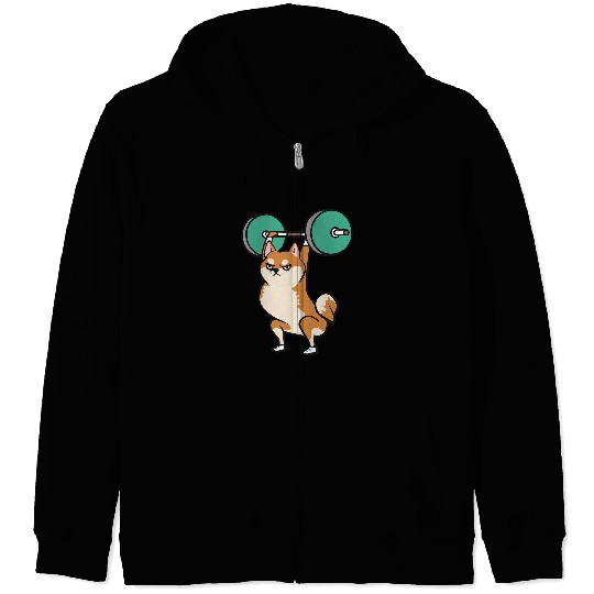 Shiba Inu Pet The snatch weightlifting Zip Hoodies