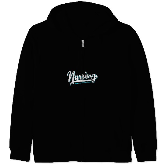 Nursing Where Caring Knows No Boundaries Zip Hoodies