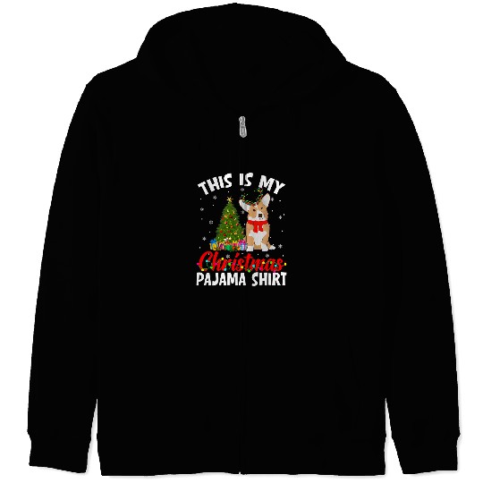 Corgi Pet Dog Funny xmass This Is My Christmas Corgi Pajama 134 Zip Hoodies