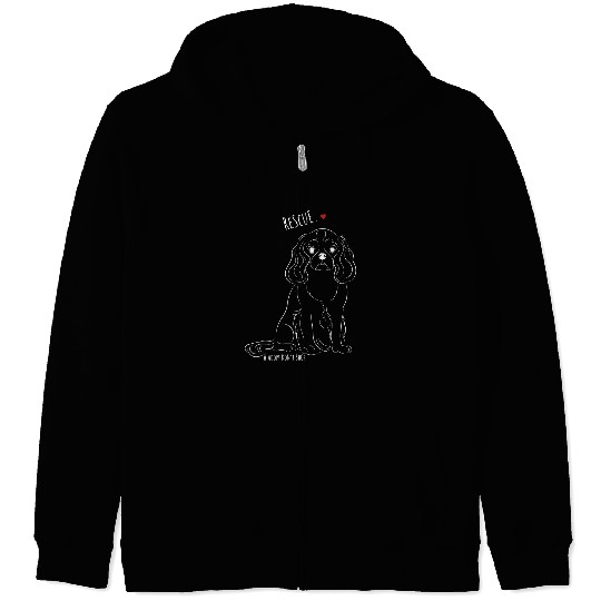 Cavalier Pet king Charles spaniel Adopt Dont Shop Rescue dogs 2 Zip Hoodies