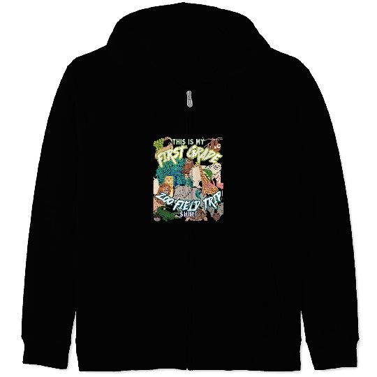 First Grade Zoo Field Trip Matching Student Teacher Class Zip Hoodies