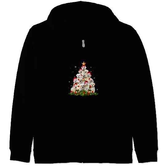 Bichon Pet Frise Funny Bichon Frise Christmas Tree 38 Zip Hoodies