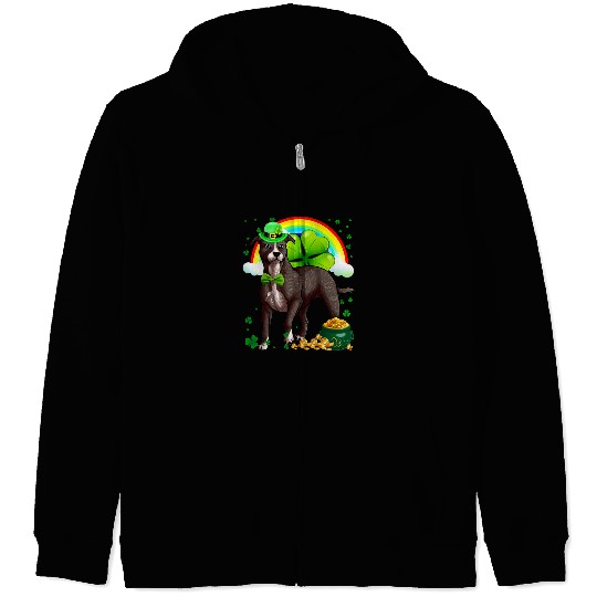 Pitbull Pet St Patricks Day American Pit Bull Terrier Shamrock Zip Hoodies
