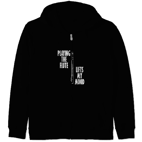 Funny Flute Flutist Funny Saying Orchestra Flute Player Musician Zip Hoodies