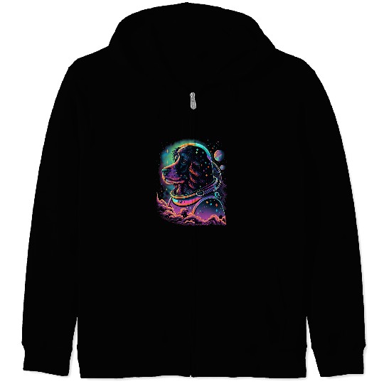 Gordon Setter Pet Astronauts Gordon Setter dog Space Galaxy 1 Zip Hoodies