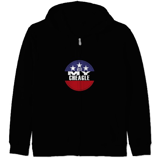 Cheagle Pet Vote My Cheagle Election Funny Election Vote Zip Hoodies