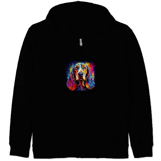 Basset Hound Pet Graffiti Pop Art For Basset Hound Lovers Zip Hoodies