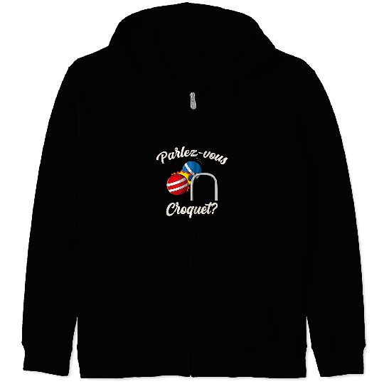Sport Croquet Parlezvous Croquet player crocket outdoor game roquet Zip Hoodies