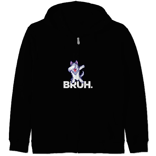 Husky Pet Goldendoodle Mom BRUH Husky Doodle Dog Lovers Dad BRUH Zip Hoodies