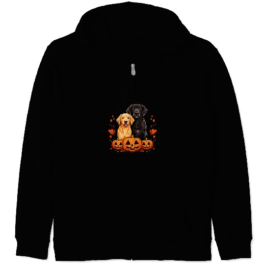 Labrador Pet Black Labrador Yellow Lab Halloween Costume Zip Hoodies