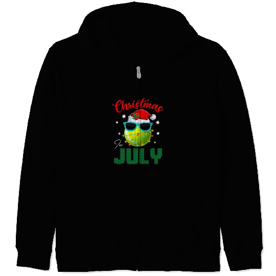 Sport Tennis Santa Tennis Ball Sunglasses xmass Lights Christmas In July Zip Hoodies
