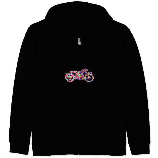 International Dot Day Colorful Dotted Motorcycle Zip Hoodies