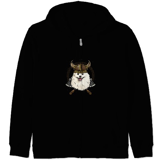 Eskimo Pet Viking American Eskimo Renaissance Norse Pagan Valhalla Zip Hoodies