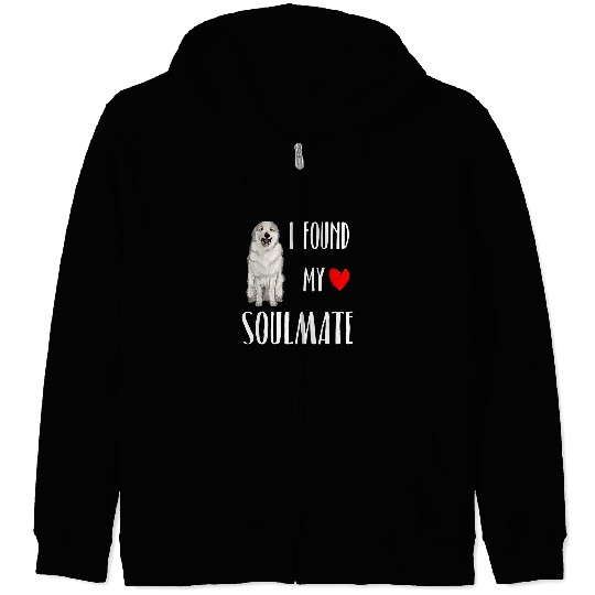 Pyrenees Pet I Found My Soulmate Great Pyrenee Dog Lover Friend Zip Hoodies