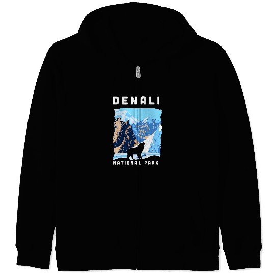 Coyote Mammal Denali National Park US wolfs Alaska Wolves 2 Zip Hoodies