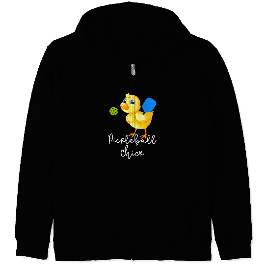 Sport Pickleball Chick Cute Womens Pickle Ball Zip Hoodies