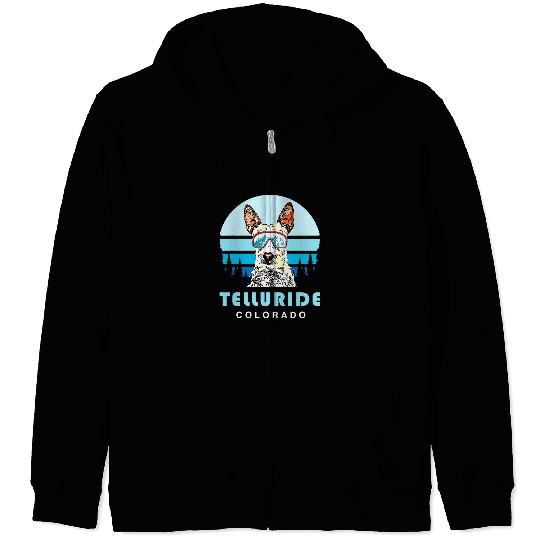 Portuguese Pet Pequeno Telluride Colorado Zip Hoodies