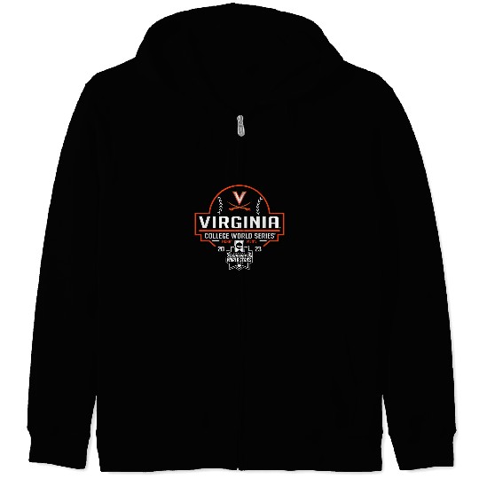 Sport Baseball Virginia Cavaliers College World Series Baseball Navy Zip Hoodies