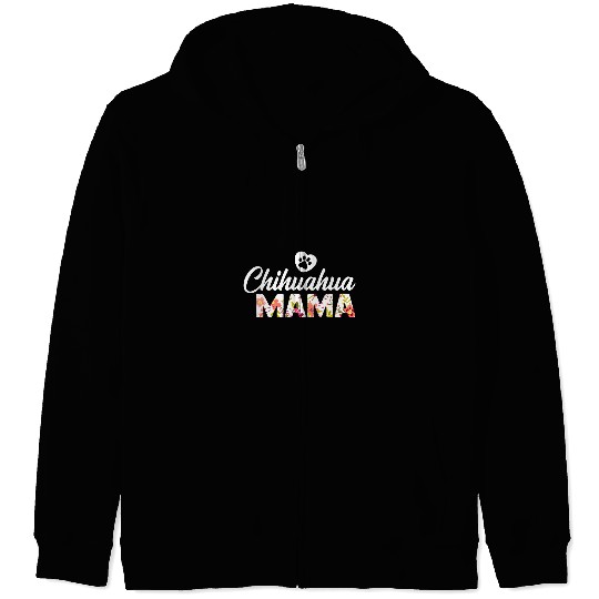 Chihuahua Pet Mama T Dog Paw Love Puppy Funny Gift Idea Zip Hoodies