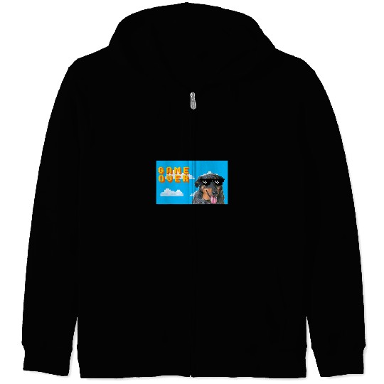 Beauceron Pet 8Bit Game Over Zip Hoodies