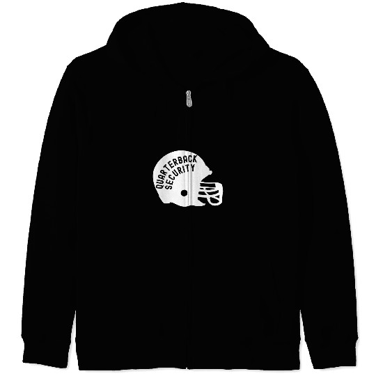 Sport American Football Quarterback Security Funny Football Offensive Lineman Zip Hoodies