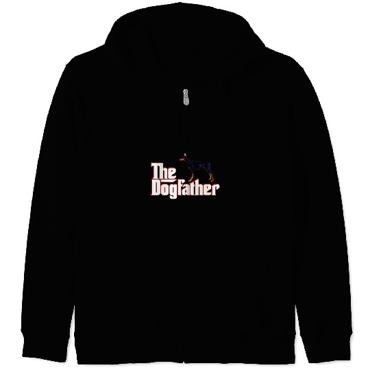 Doberman Pet The DogFather Doberman Pinscher DogFather TeeFathers Day 3 Zip Hoodies