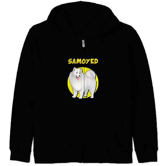 Cute Samoyed Zip Hoodies
