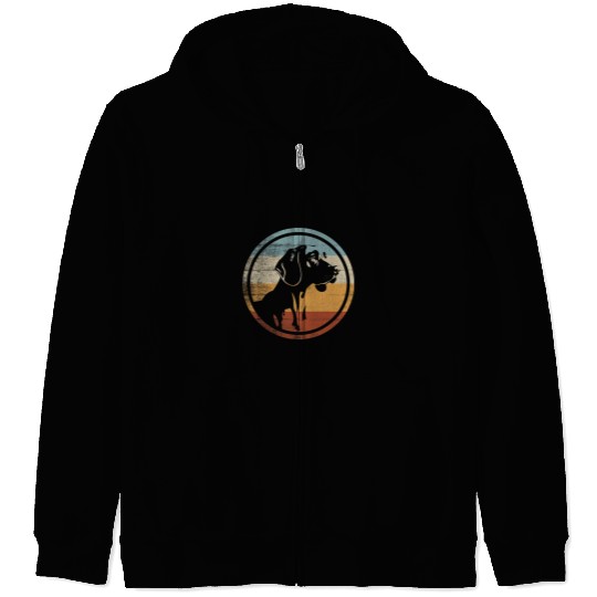 Coonhound Pet Treeing Walker Coonhound Dog Retro Style Zip Hoodies