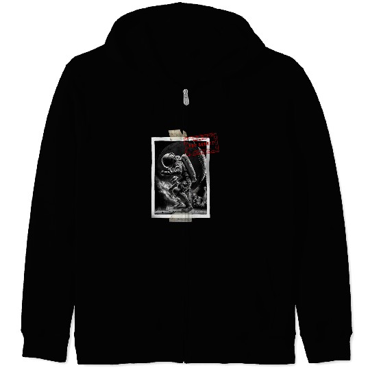Astronaut Encounters Alien bigfoots Conspiracy Theory UFO Zip Hoodies