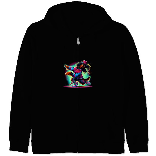 Gordon Setter Pet Hip Hop Gordon Setter Dog Dancer 1 Zip Hoodies