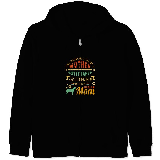 Australian Cattle Pet Cute Red Blue Heeler Mom Gift Australian Cattle Dog Lover 1 Zip Hoodies