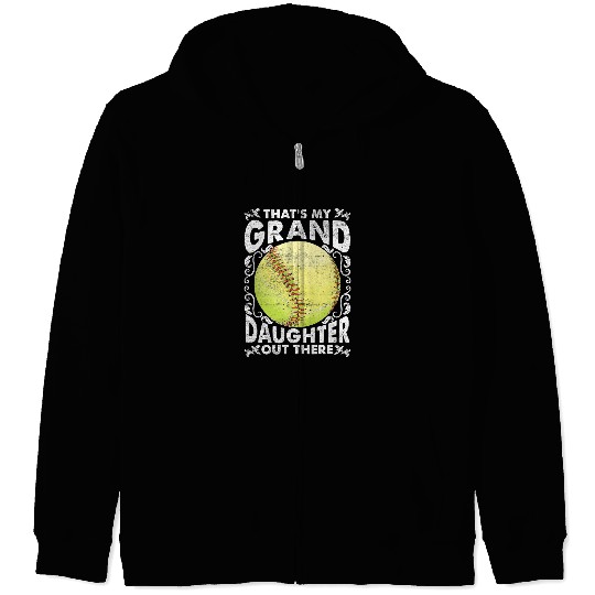 Softball Gift Proud Grandparents Granddaughter 163 Zip Hoodies