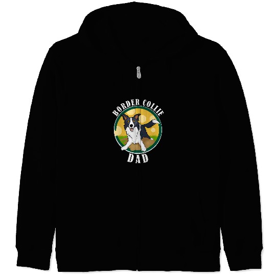 Border Collie Pet Novelty uniques Gift Idea Dog Lover BORDER COLLIE DAD Zip Hoodies