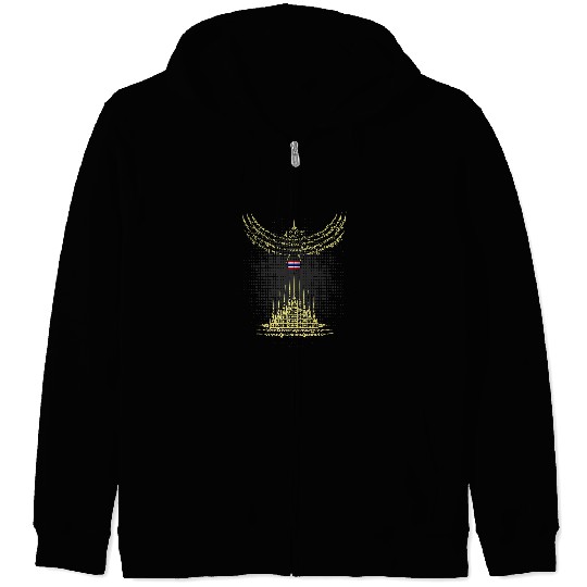 Sport Muay Thai Bird Buddha Tattoo Kickboxing Cultural Sak Yant Zip Hoodies