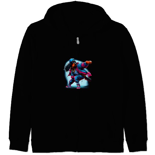 Gordon Setter Pet Hip Hop Gordon Setter Dog Dancer 3 Zip Hoodies