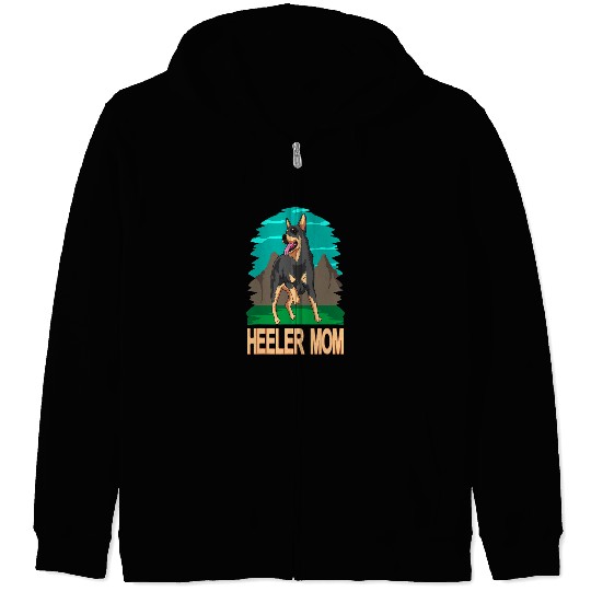 Australian Cattle Pet Dog Lover Blue Heeler Mom Zip Hoodies